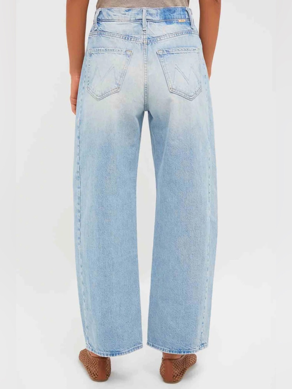 NWT MOTHER SUPERIOR Jeans Full-Pipe Flood Back Pedal Blue Size 28 - Picture 3 of 14